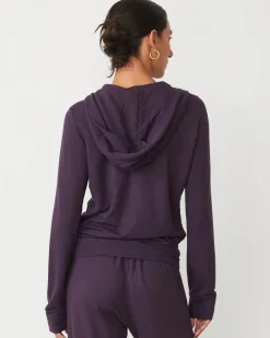 MONROW Supersoft Zip Up Hoody MIDNIGHTPLUM Discount